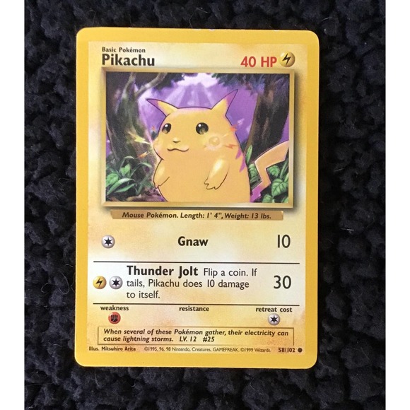 Pokemon Pikachu from Base Set #58102 - Picture 1 of 2